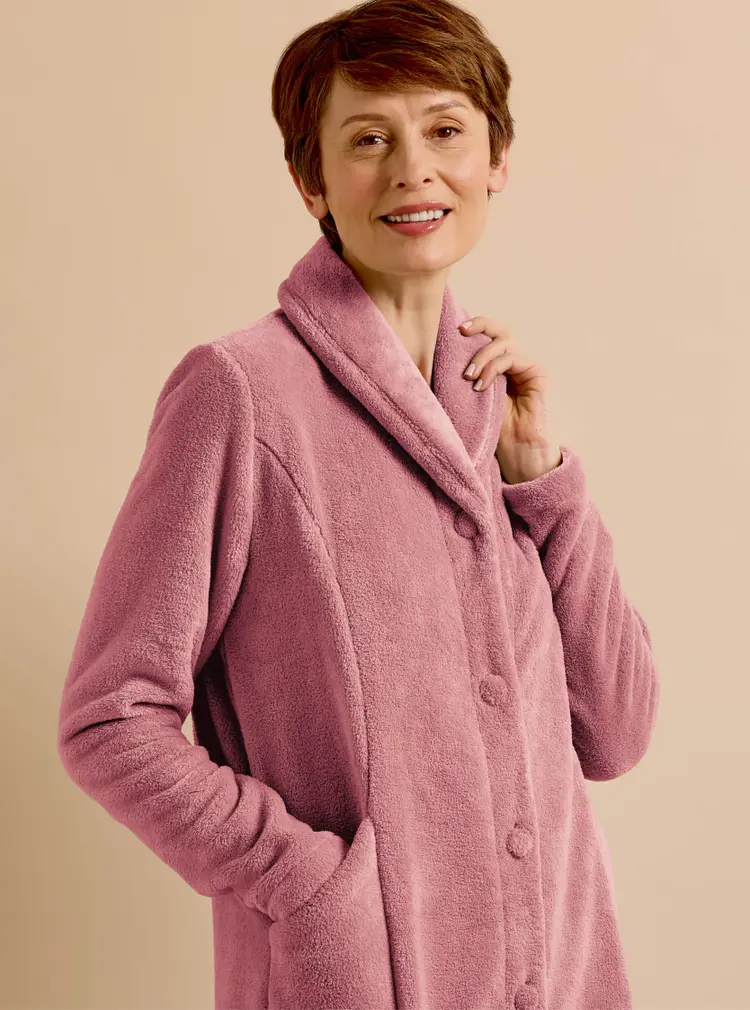 Cosy Button-up Fleece Gown