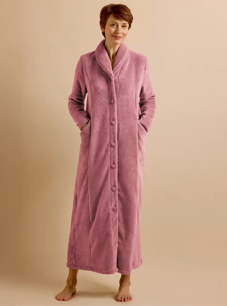 Cosy Button-up Fleece Gown