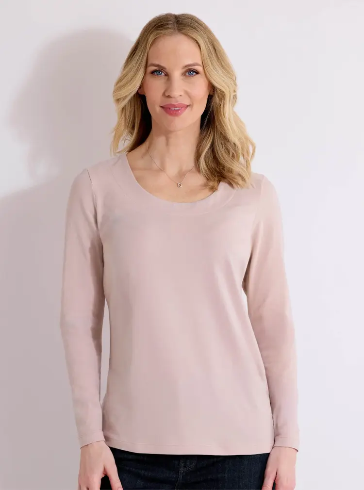 Cotton-rich Long sleeve Top