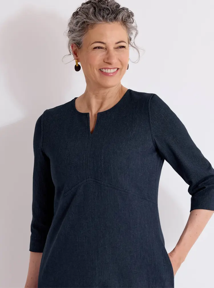 Denim Look Shift Dress