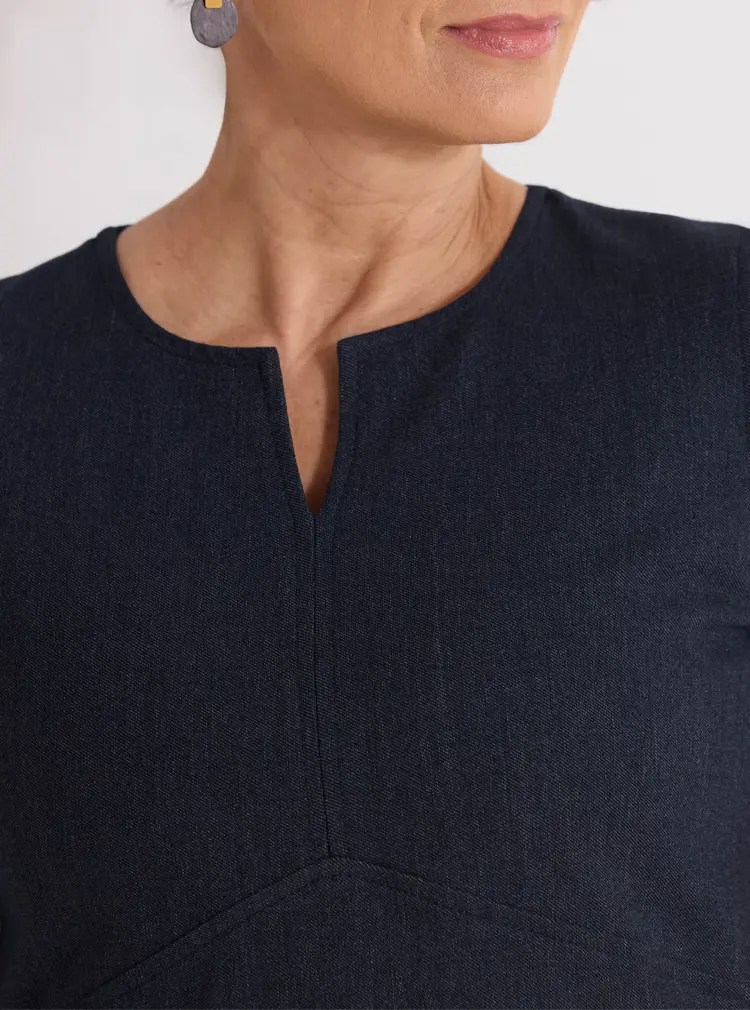 Denim Look Shift Dress