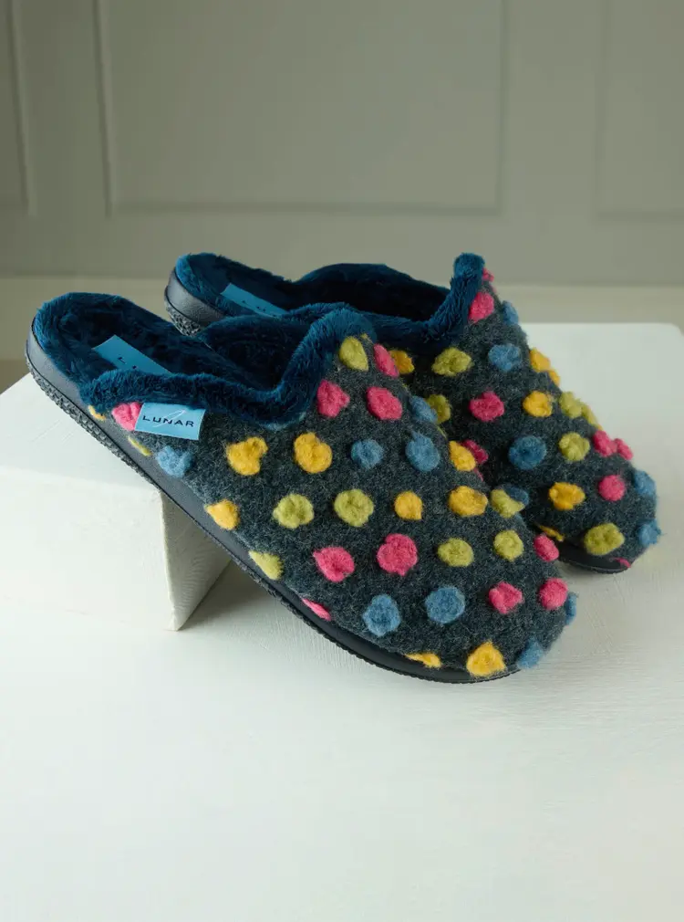 Polka Dot Mule Slippers
