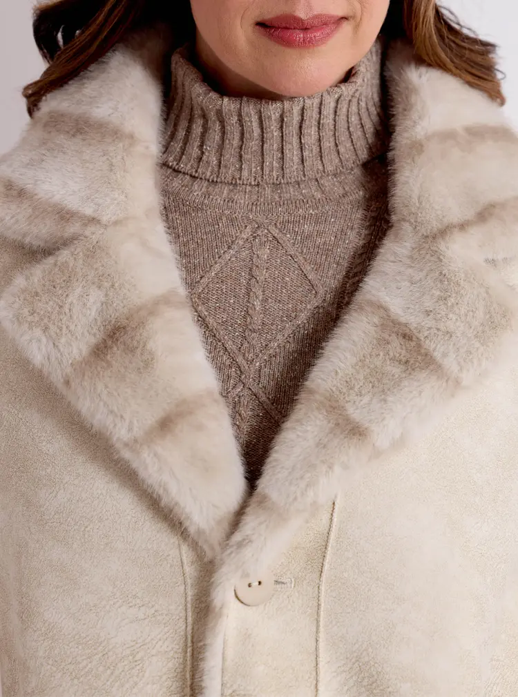 Reversible Faux Fur Coat
