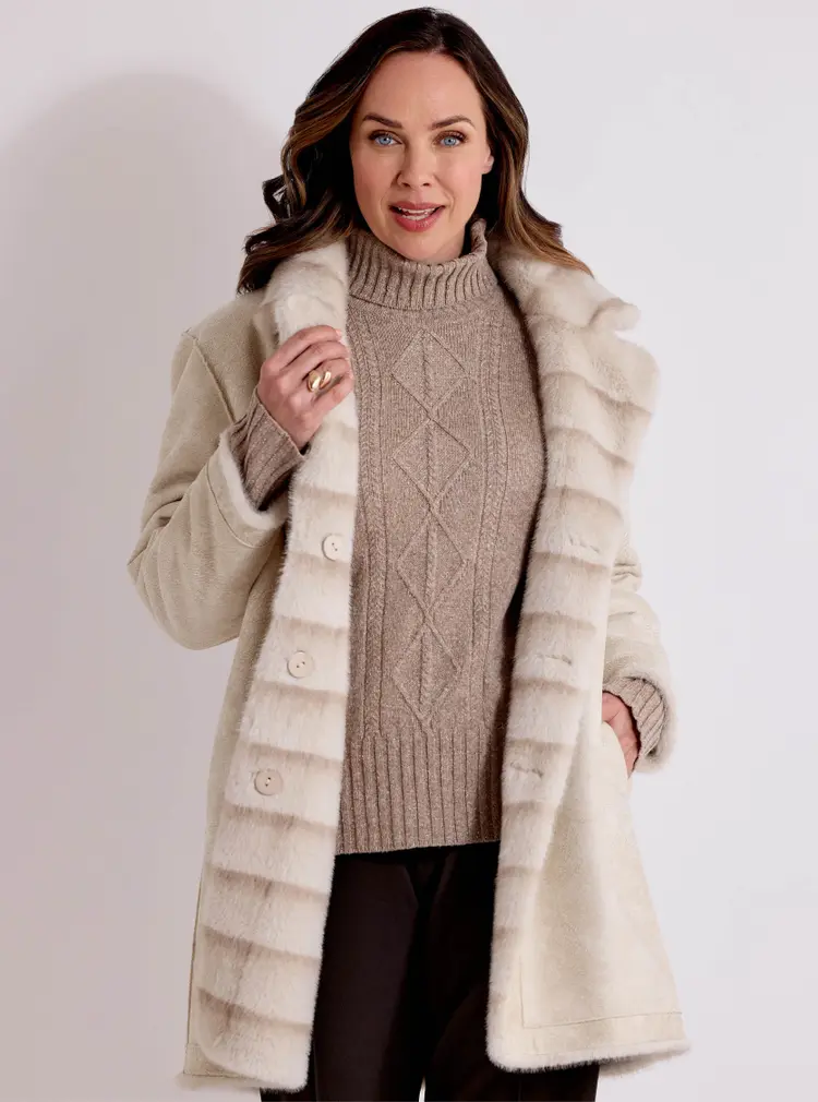 Reversible Faux Fur Coat