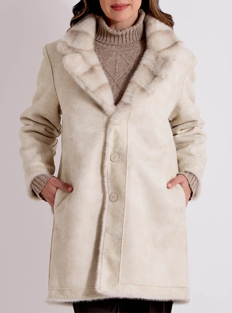 Reversible Faux Fur Coat