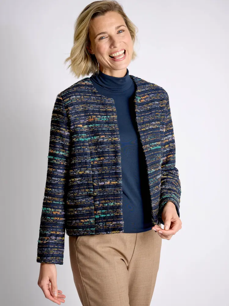 Satin-lined Collarless Jacket