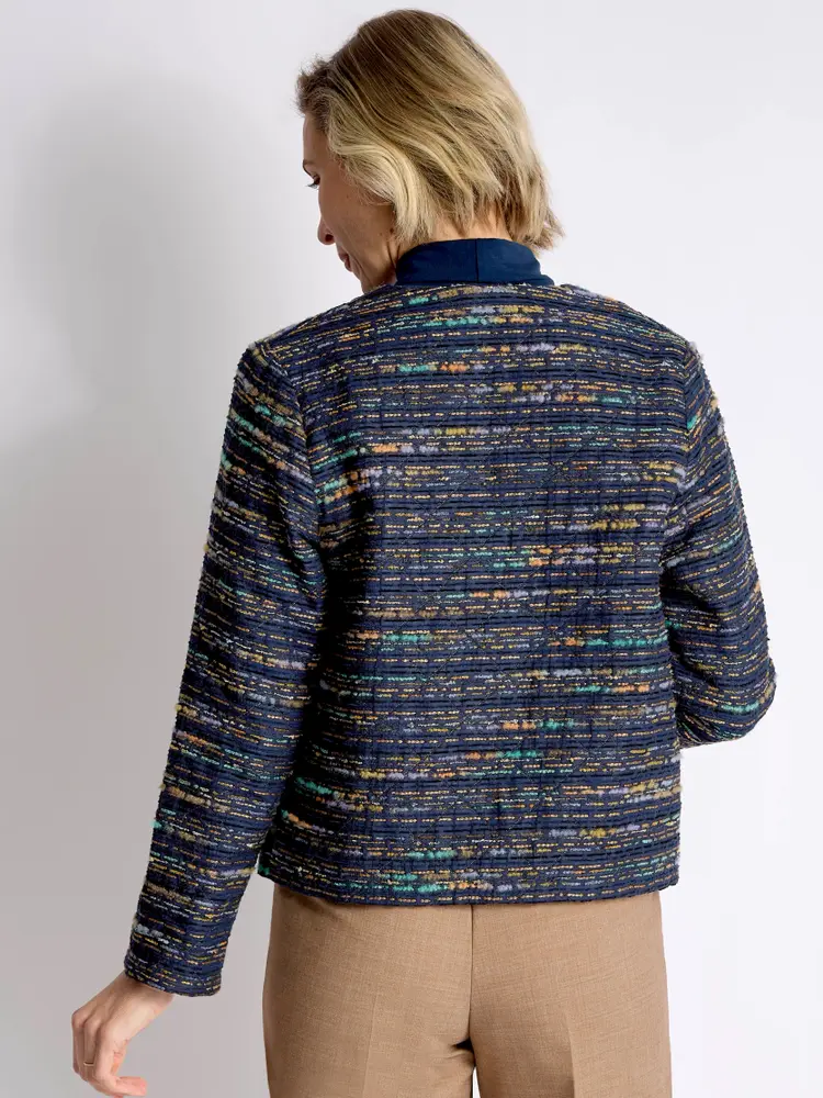 Satin-lined Collarless Jacket