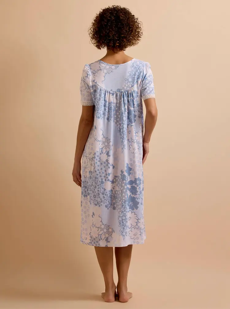 Soft Lace-trim Jersey Nightie