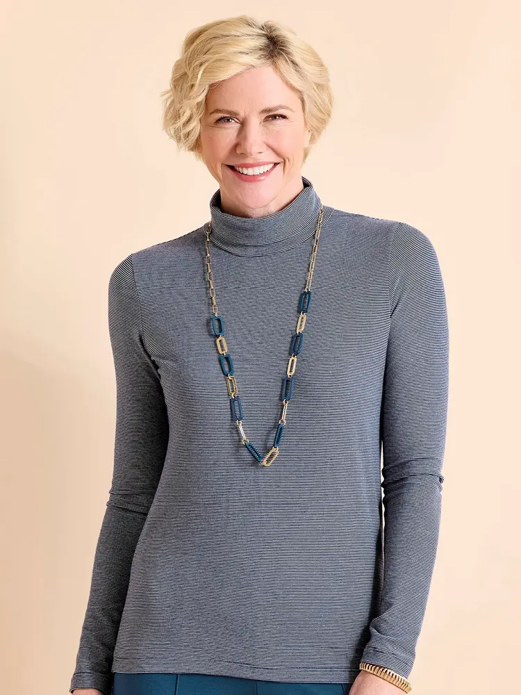 Supersoft Cotton-blend Roll Neck