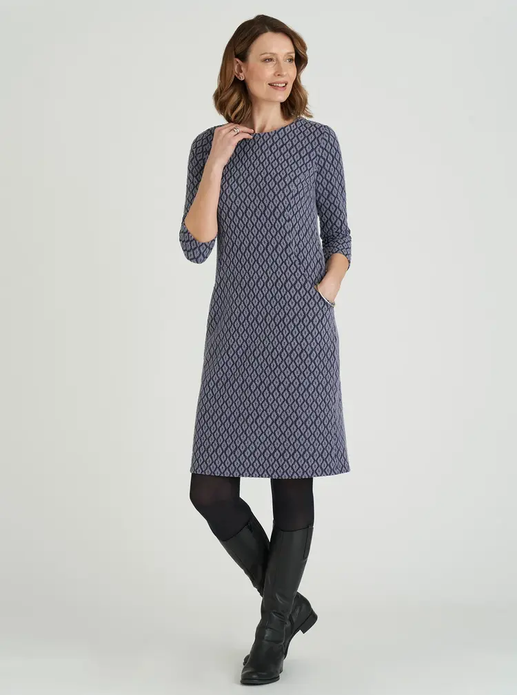 Textured Jacquard Ponte Dress