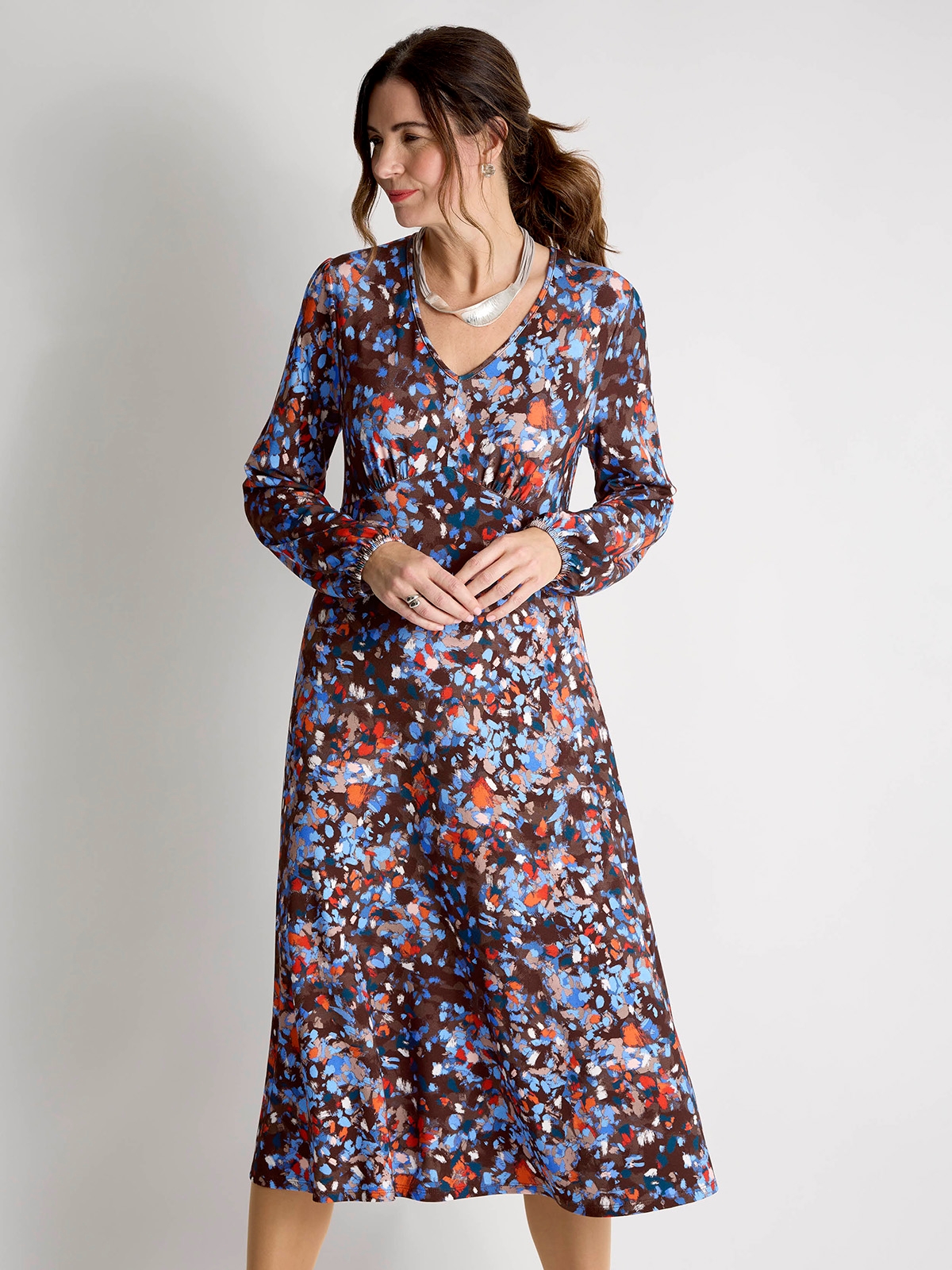 Empire line jersey dress deals