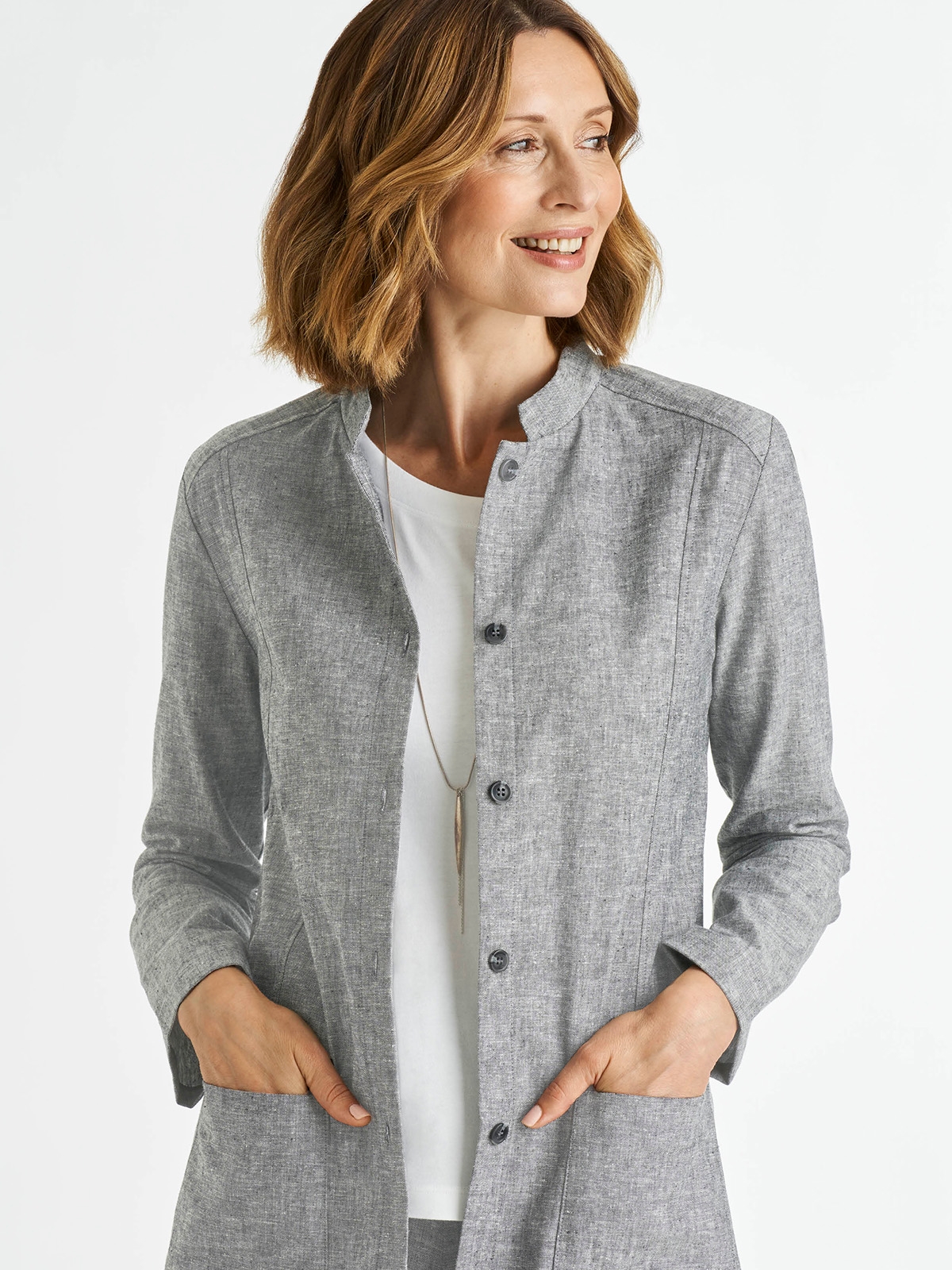 Linen coats & jackets discount