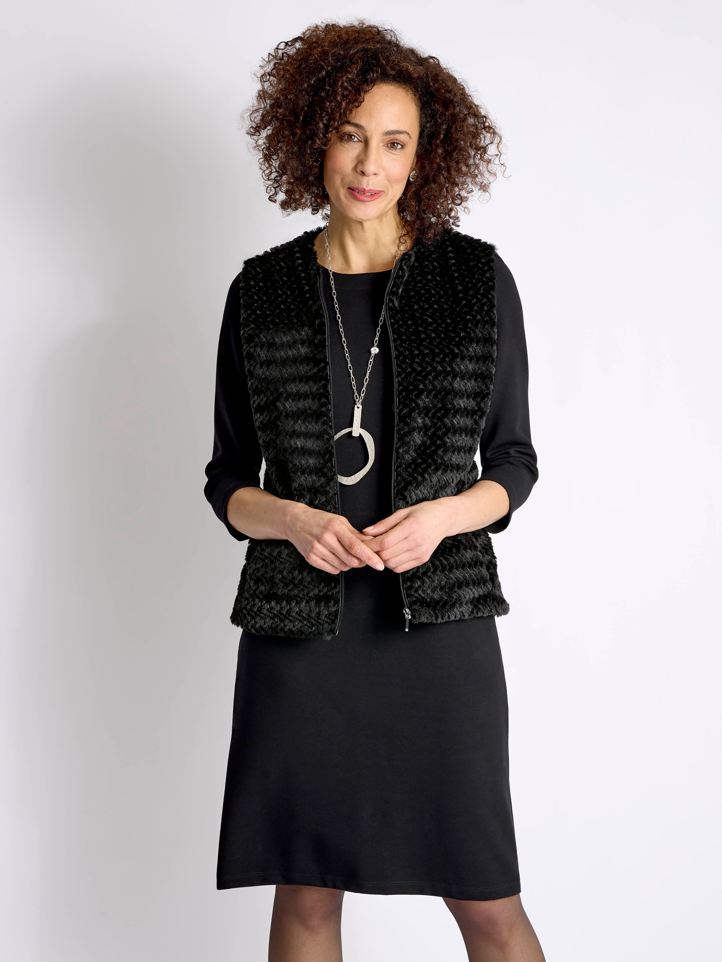 Luxury Faux Fur Gilet Jackets and Coats David Nieper David Nieper