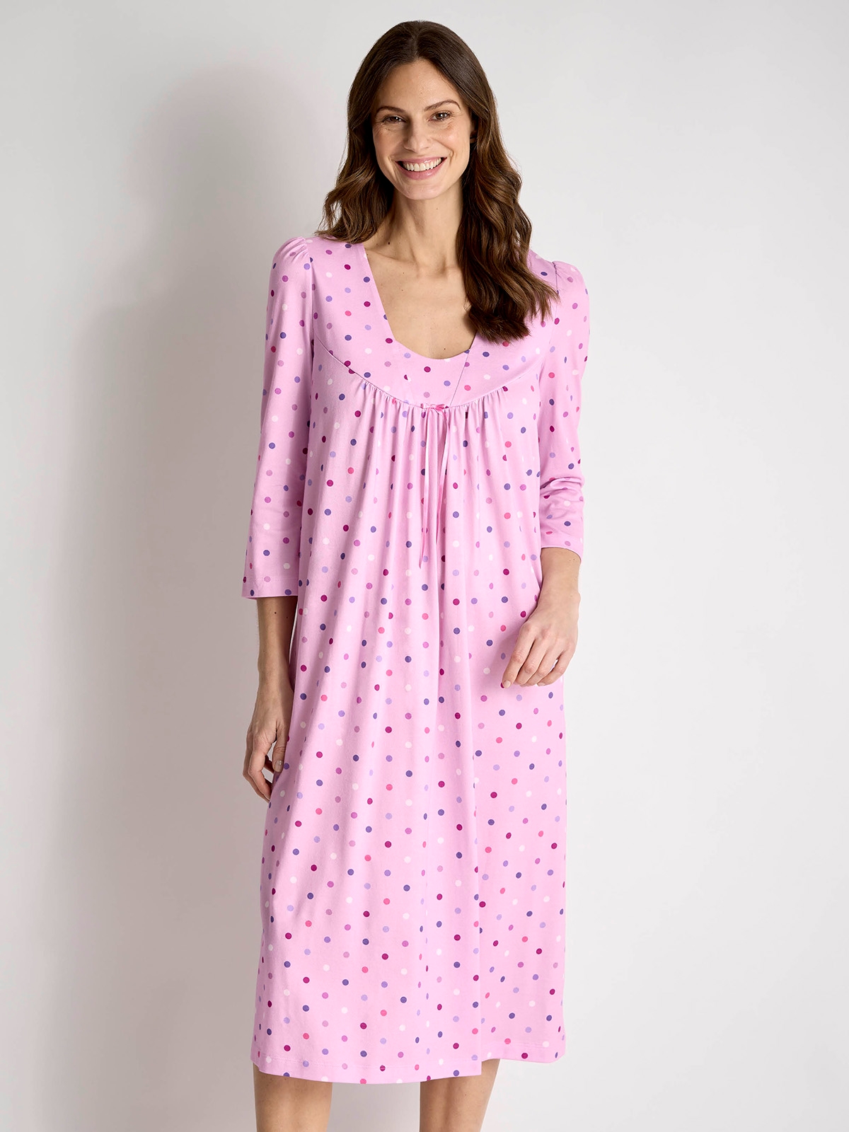 Berry Spot Winterweight Jersey Nightie Nightdresses David Nieper David Nieper