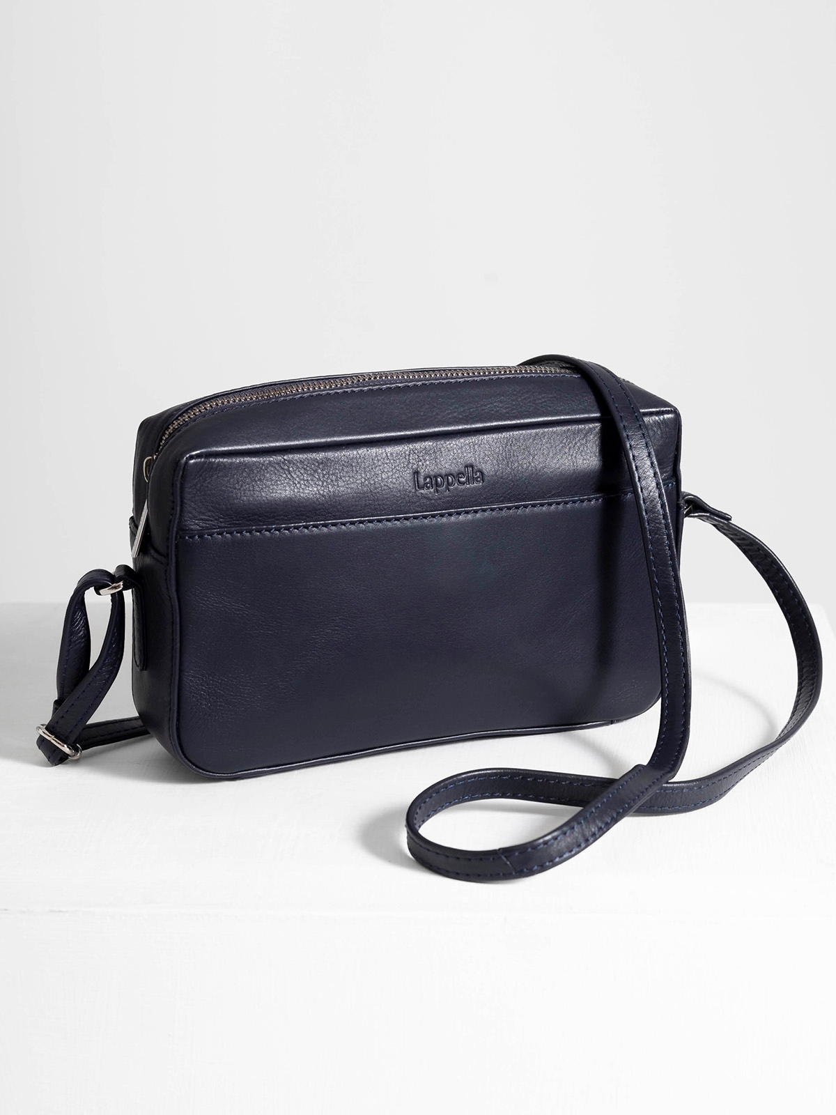 Navy leather crossbody bag cheap