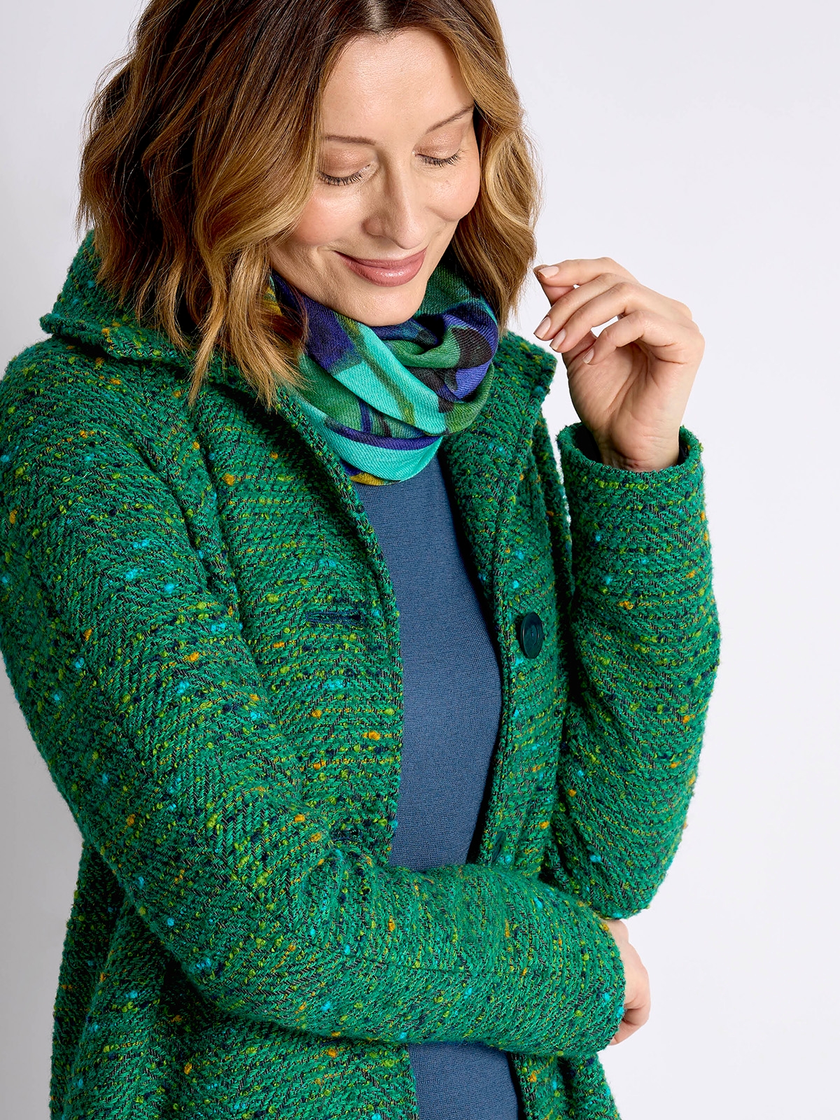 Womens emerald green wool coat hot sale