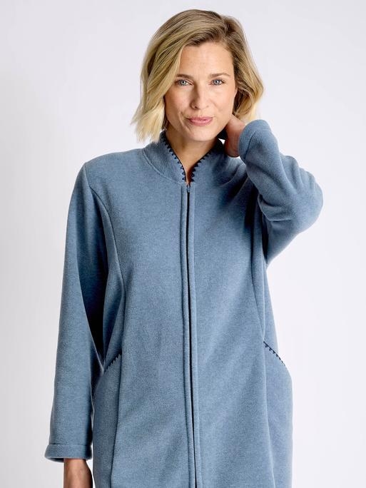 Ladies zip up dressing gown shop