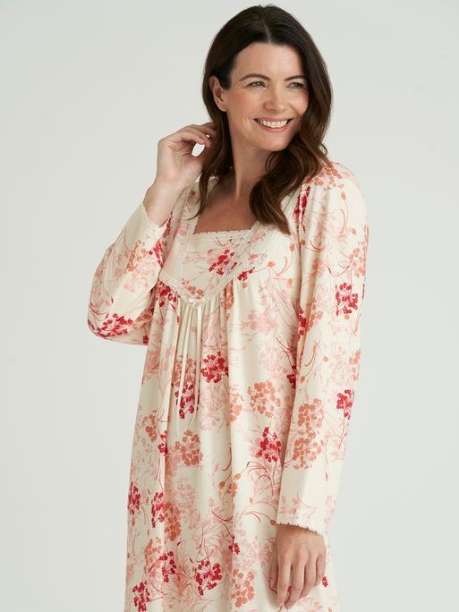 Lace Trim Jersey Nightdress