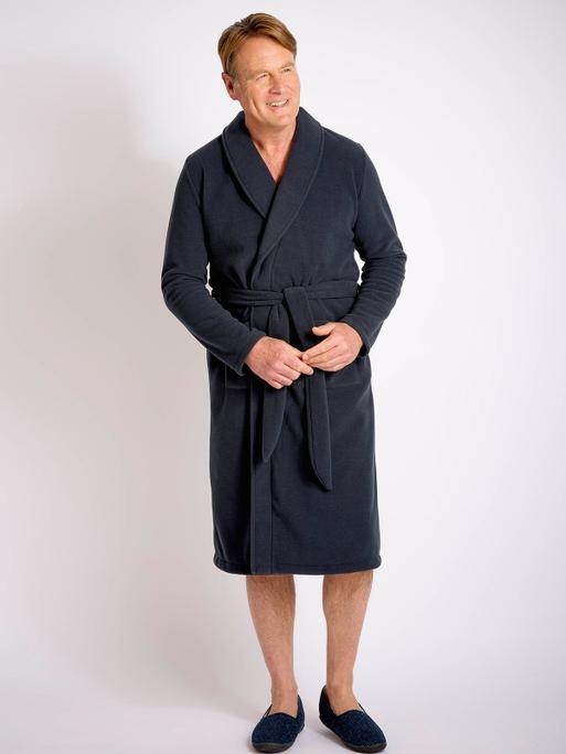 Mens fleece dressing gown hotsell