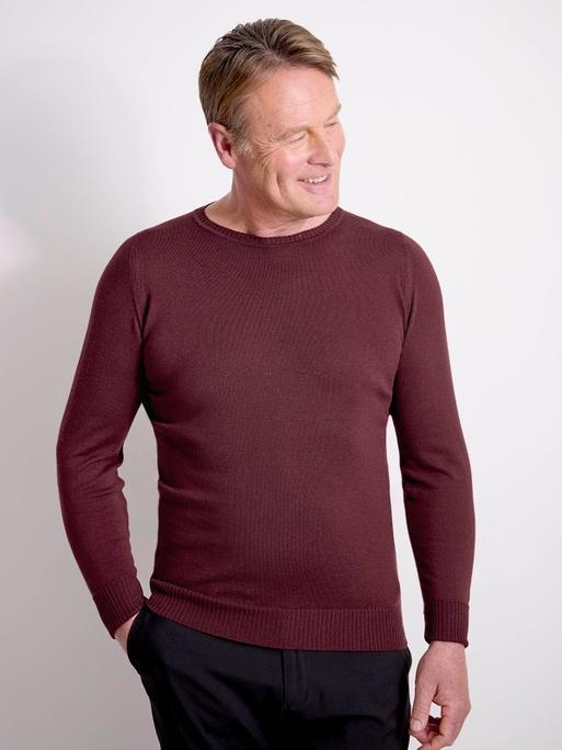 Burgundy crew neck jumper store