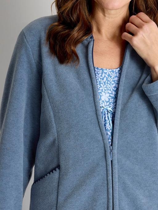 Short fleece bed jacket discount