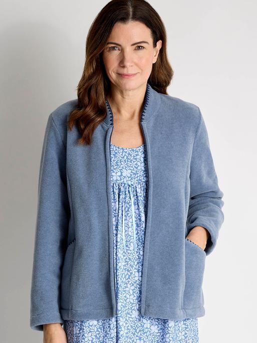 Zip up fleece bed jacket cheap