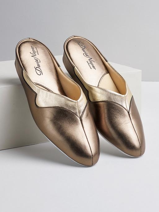 Real shop leather mules
