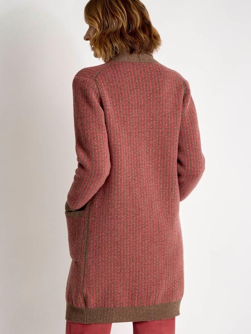 Chenille longline cardigan top