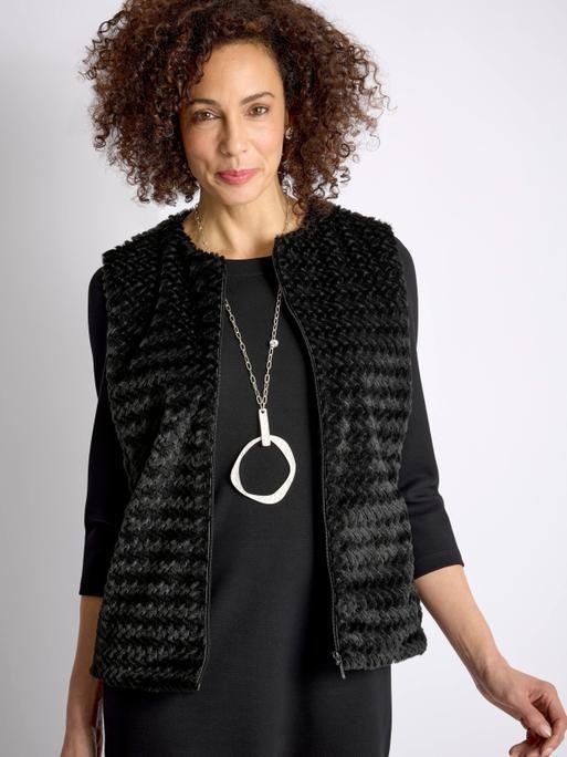 Luxury faux fur gilet 2025