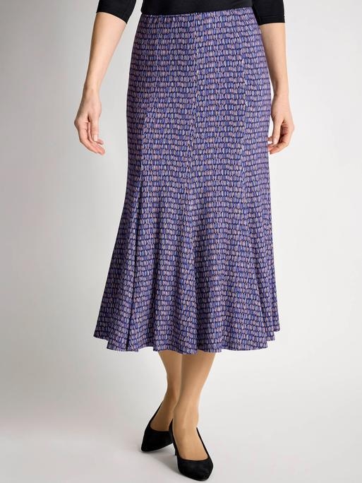 Black jersey flare skirt cheap